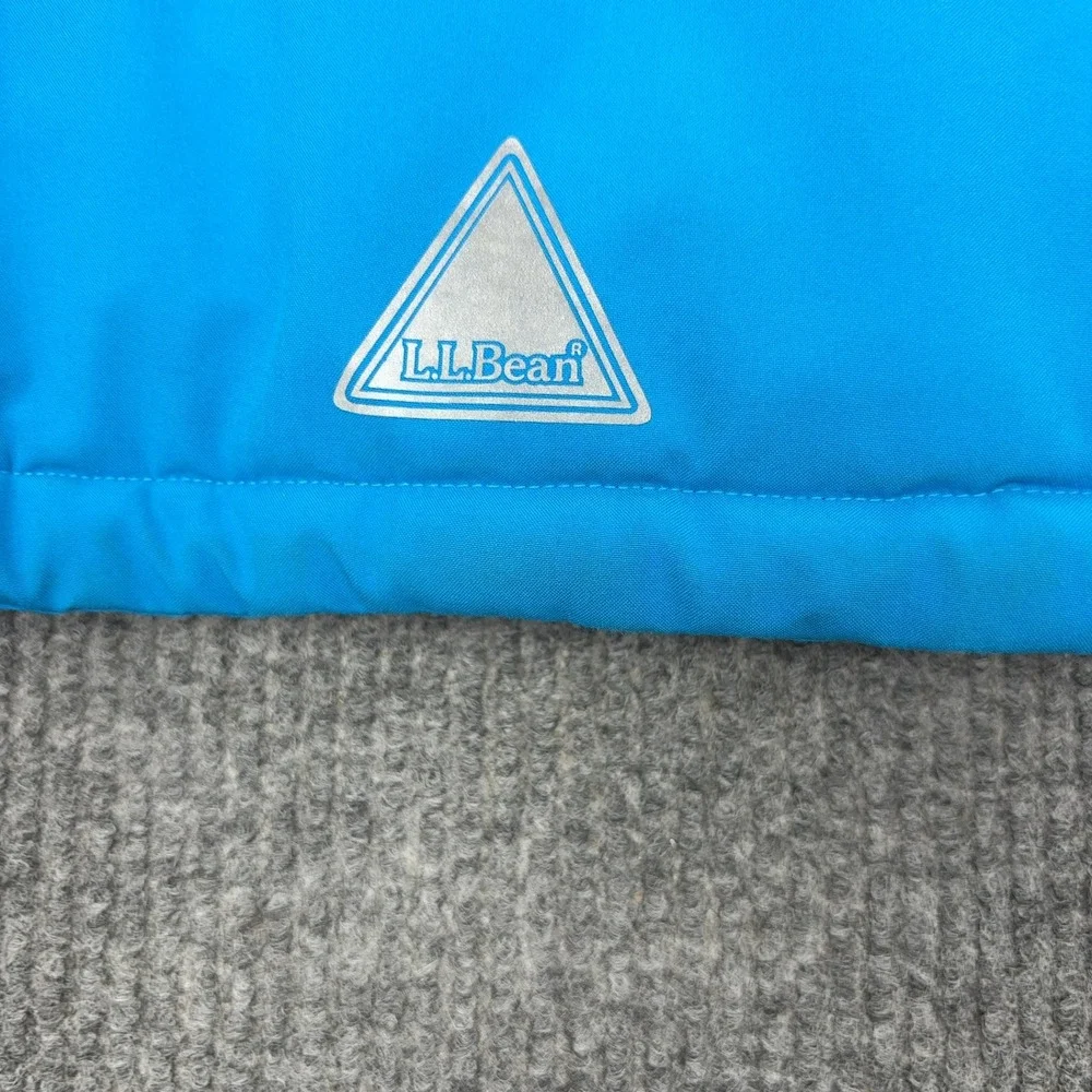 LL Bean Ski‎ Jacket Kids 18 Blue Purple TEK Waterproof Colorblock Winter Coat